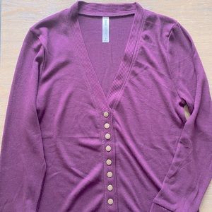 Plum vneck cardigan